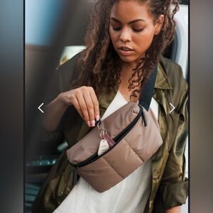 CALPAK Luka Belt Bag & Backpack Key Pouch bundle in Chocolate.